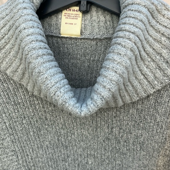 Oversized Comfy Sweater Light Gray Pullover Cowl Neck Womens Small - Picture 4 of 11